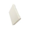 الخطوة-001-04 Side profile view of closed matte off-white rectangular empty eyeshadow palette