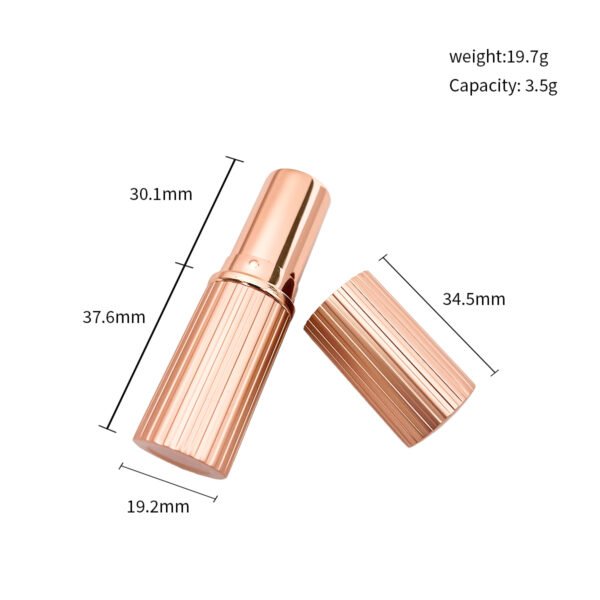 st-ls-001-06 Ribbed lipstick tube dimensions diagram