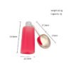 Dimension drawing of 3g square lip gloss tube, empty weight 28.3g with size marked