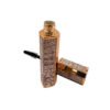 Patterned Square Mascara Tube – this straight-sided mascara case has a square-looking cross-section, warm gold-tone borders and patterned face panels