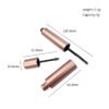 Dimension marked photo of cylindrical empty mascara tube, size 16.6mm*61.5mm*115.5mm, weight17.2g, capacity5g