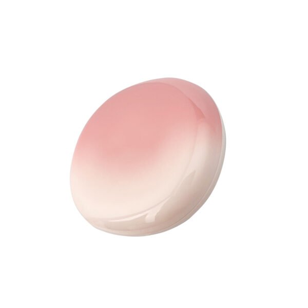 Gradient Mesh Cushion Compact – the pale pink round compact opens to show a mirror and a concentric patterned insert beneath the lid