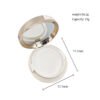 st-pc-007-01 Gold Lid Cushion Compact – this round case pairs a warm gold-tone top with a clear-looking lower rim and a pale inner assembly